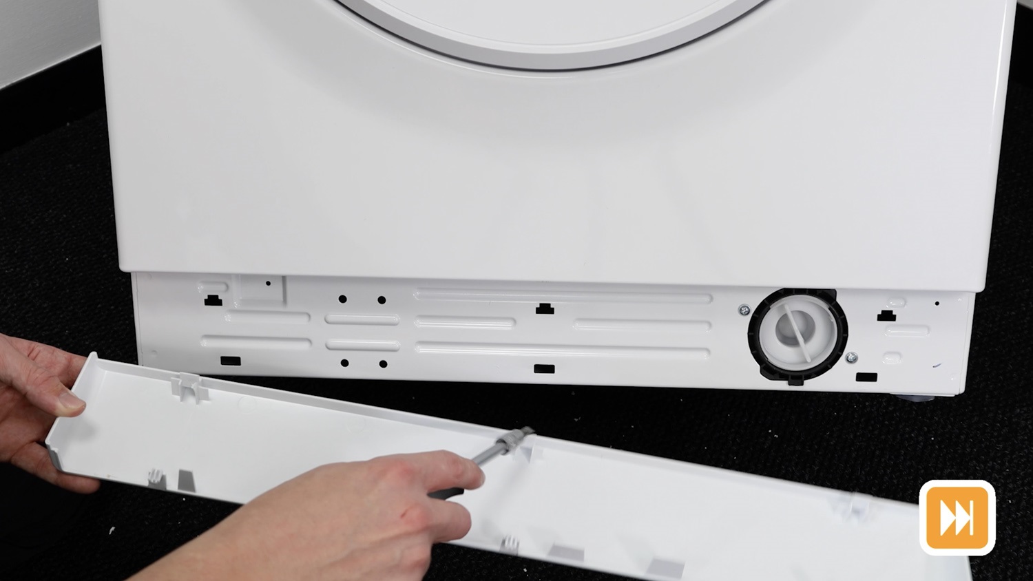 Install new plinth kick plate cover